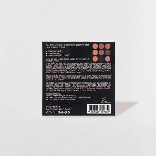 paleta de sombras pocket palette nude océane edition 7g