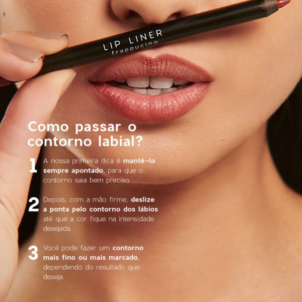 lápis de contorno labial marrom lip liner frappucino océane edition 1,2g