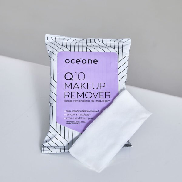 lenços demaquilantes c/ q10 e vitamina e q10 makeup remover 20un