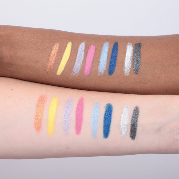sombra em bastão dupla cinza chumbo e prata larissa manoela by océane duo eyeshadow stick moonlight and mettalic silver 2,4g