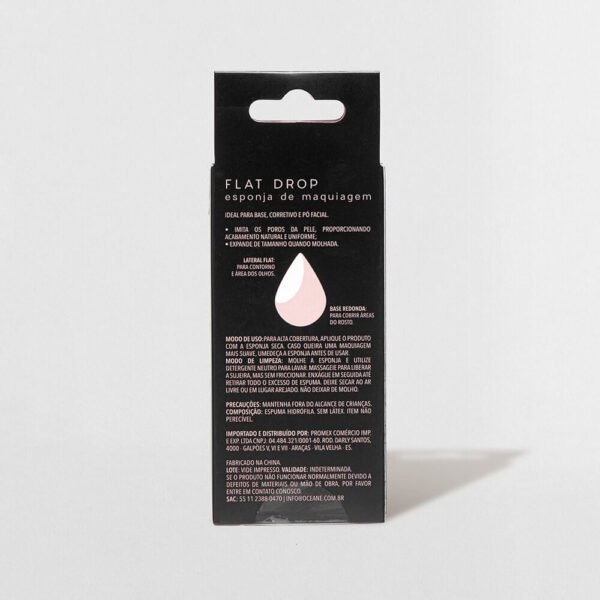 esponja de maquiagem flat drop océane edition