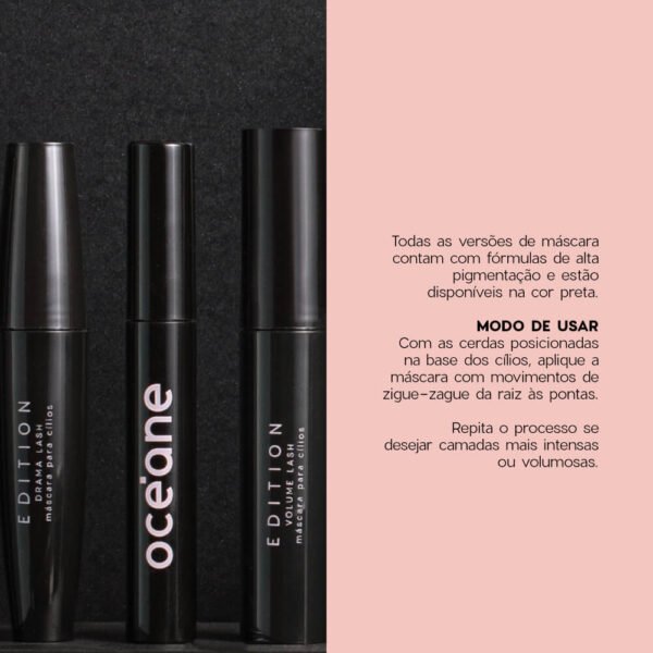 máscara para cílios preta long lash océane edition 8g