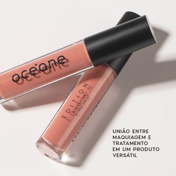 brilho labial nude glossy me shimmer brown océane edition 4g