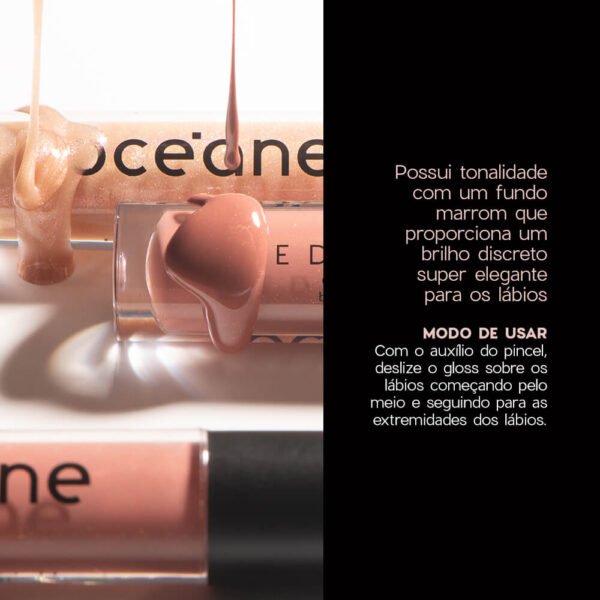 brilho labial nude glossy me shimmer brown océane edition 4g
