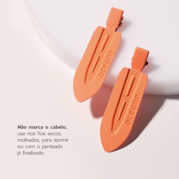 presilha de cabelo laranja hair clip océane edition 2un