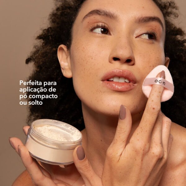 mini esponja para acabamento rosa – mini powder puff océane edition