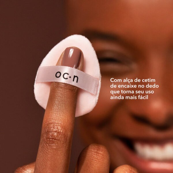 mini esponja para acabamento rosa – mini powder puff océane edition