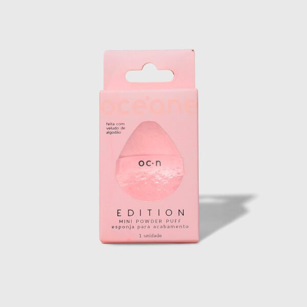 mini esponja para acabamento rosa – mini powder puff océane edition