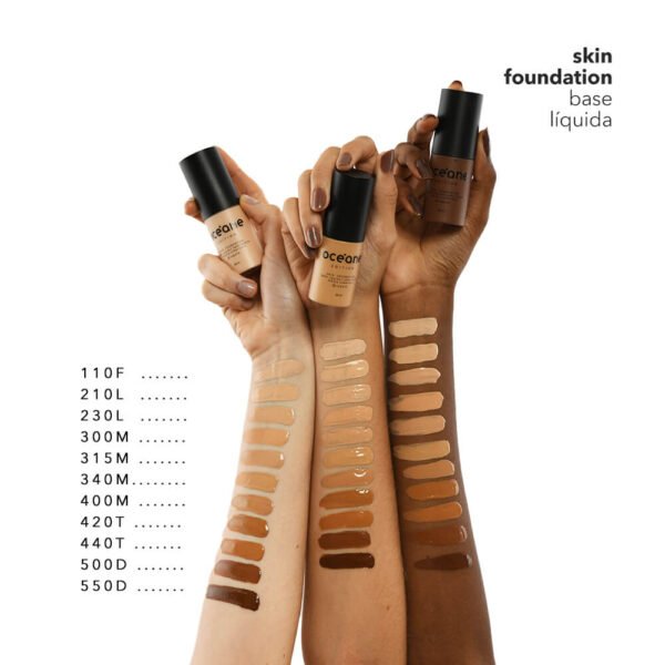 base líquida clara semi matte – skin foundation 110f océane edition 35ml