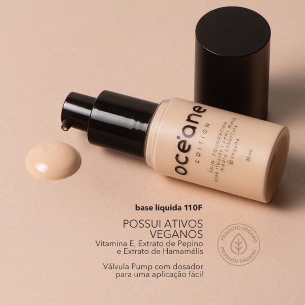 base líquida clara semi matte – skin foundation 110f océane edition 35ml
