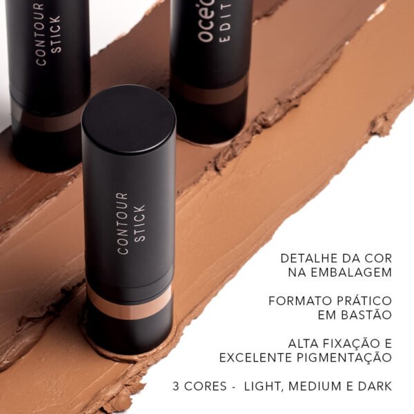 contorno em bastão marrom médio contour stick medium océane edition 13,5g