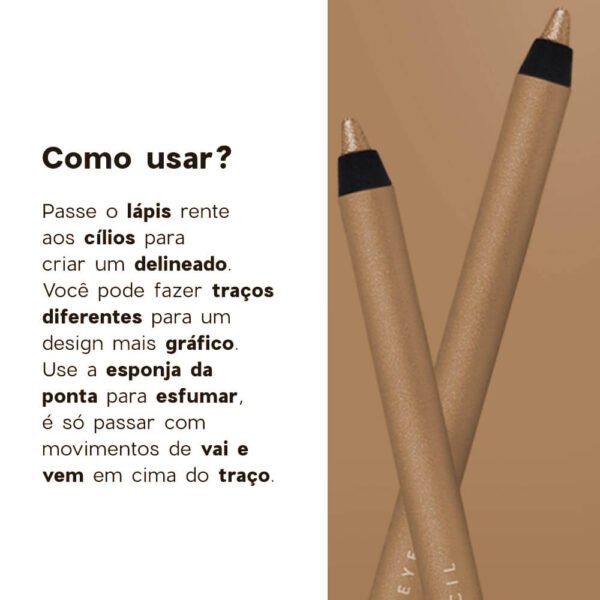 lápis para olhos dourado shine eye pencil golden océane 4you 1,4g