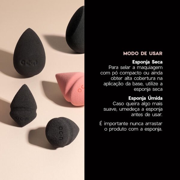 mini esponja de maquiagem mini drop océane edition