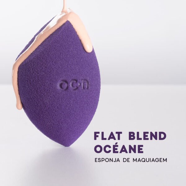 esponja de maquiagem flat blend roxa océane purple