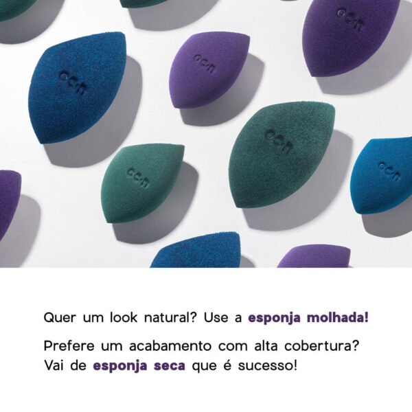 esponja de maquiagem flat blend roxa océane purple