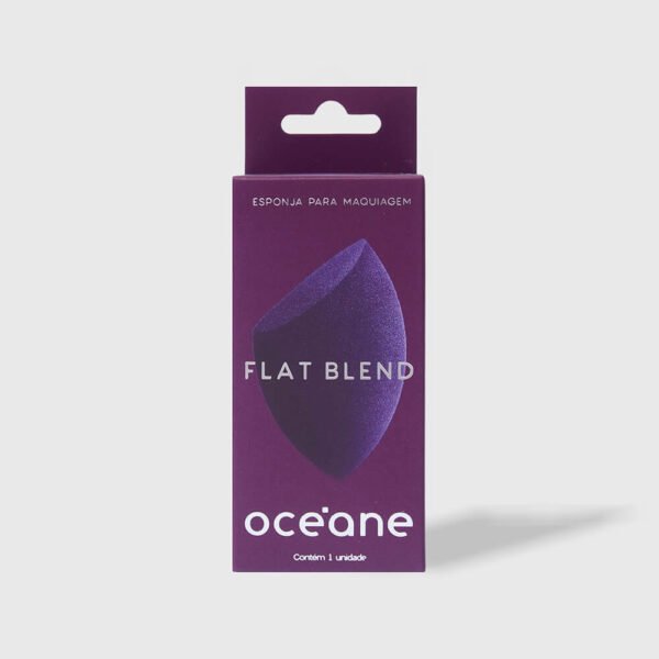 esponja de maquiagem flat blend roxa océane purple