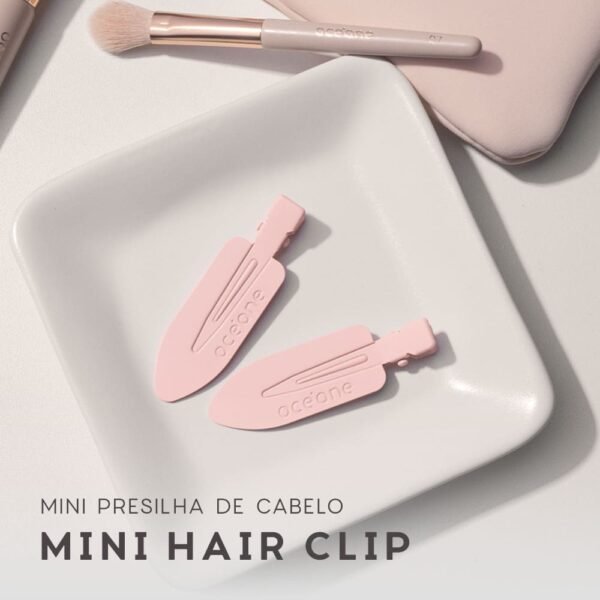 mini presilha de cabelo rosa hair clip océane edition 2un