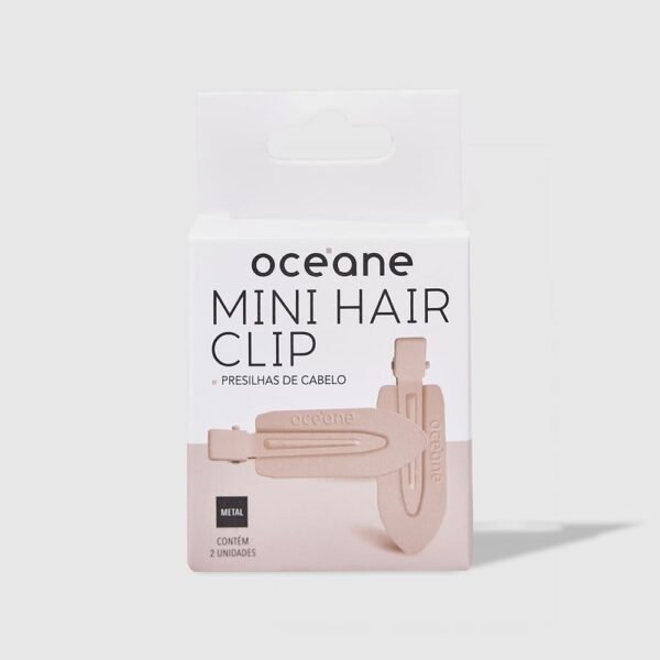 mini presilha de cabelo rosa hair clip océane edition 2un