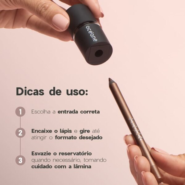 apontador para lápis de maquiagem sharpener océane