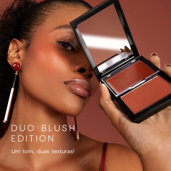 blush cremoso e em pó terracota – duo blush chilly paint océane edition 10,2g