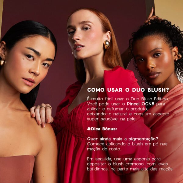 blush cremoso e em pó terracota – duo blush chilly paint océane edition 10,2g